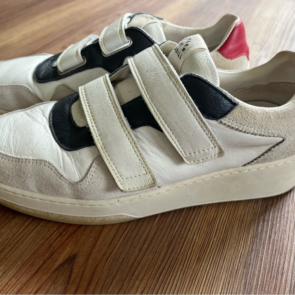 Loeffler Randall White and Black Sneakers